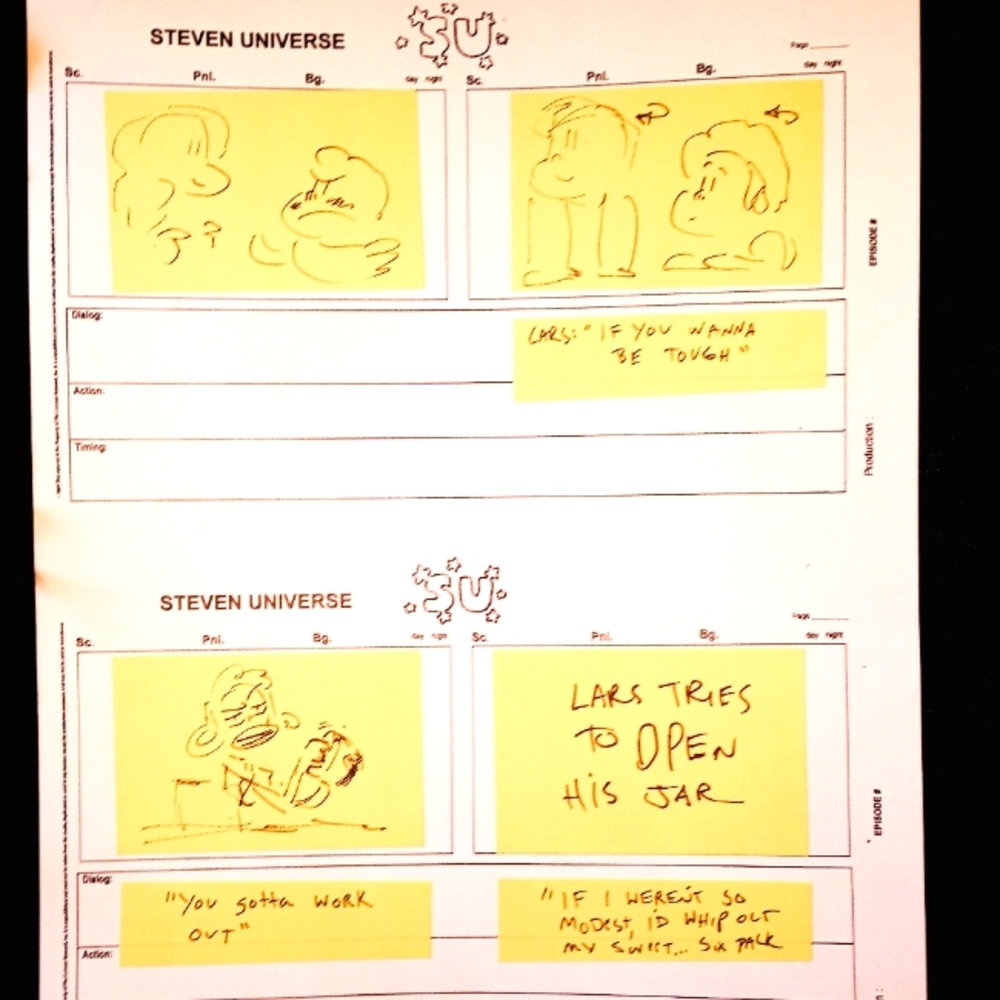 SU Coach Steven "Lars and Sadie" Production Thumbnail Storyboard - Raven…